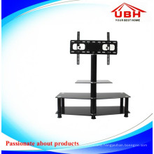 3 Layer Glass Modern Adjustable TV Stand